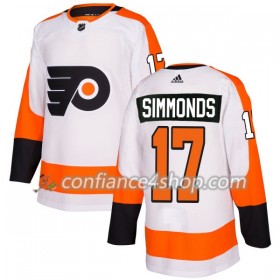 Adidas Maillot de Hockey Philadelphia Flyers Wayne Simmonds 17 2017-2018 Blanc Authentic - Homme